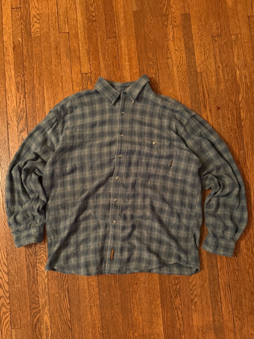 Timberland Blue Plaid Button-Down Shirt